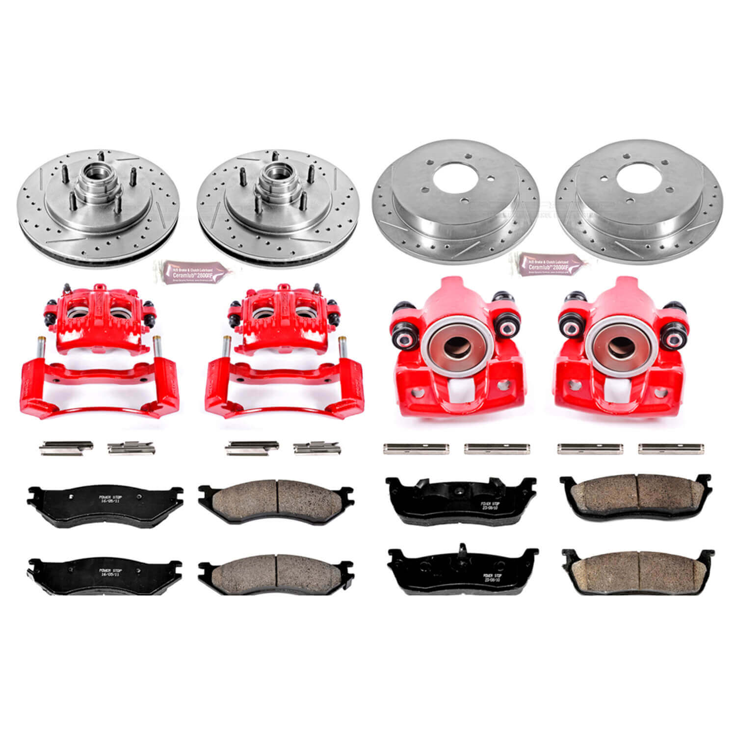 Power Stop KC1880 Z23 Evolution Sport Performance 1-Click Brake Kit With Calipers (Front And Rear) for 1997-2000 Ford Expedition product image