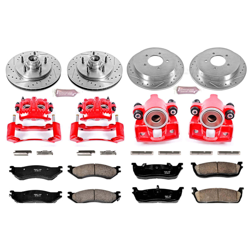 Power Stop KC1880 Z23 Evolution Sport Performance 1-Click Brake Kit With Calipers (Front And Rear) for 1997-2000 Ford Expedition product image