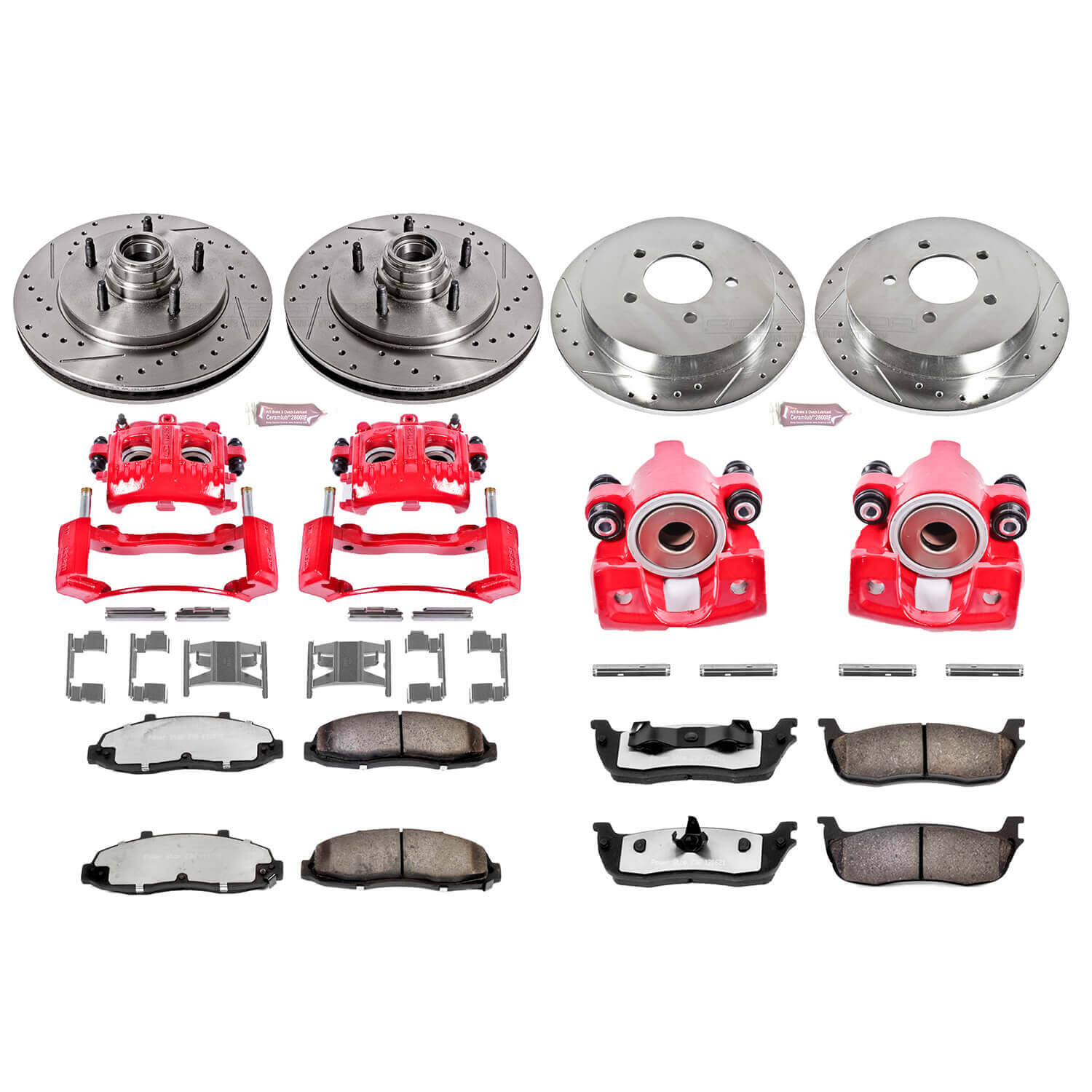 Power Stop KC1881-36 Z36 Extreme Performance Truck And Tow 1-Click Brake Kit With Calipers (Front And Rear) for 1999-2000 Ford F-150 Lightning product image