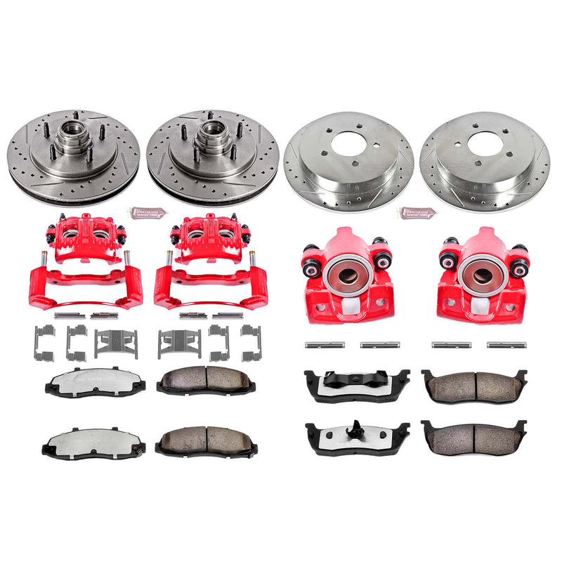 Power Stop KC1881-36 Z36 Extreme Performance Truck And Tow 1-Click Brake Kit With Calipers (Front And Rear) for 1999-2000 Ford F-150 Lightning product image