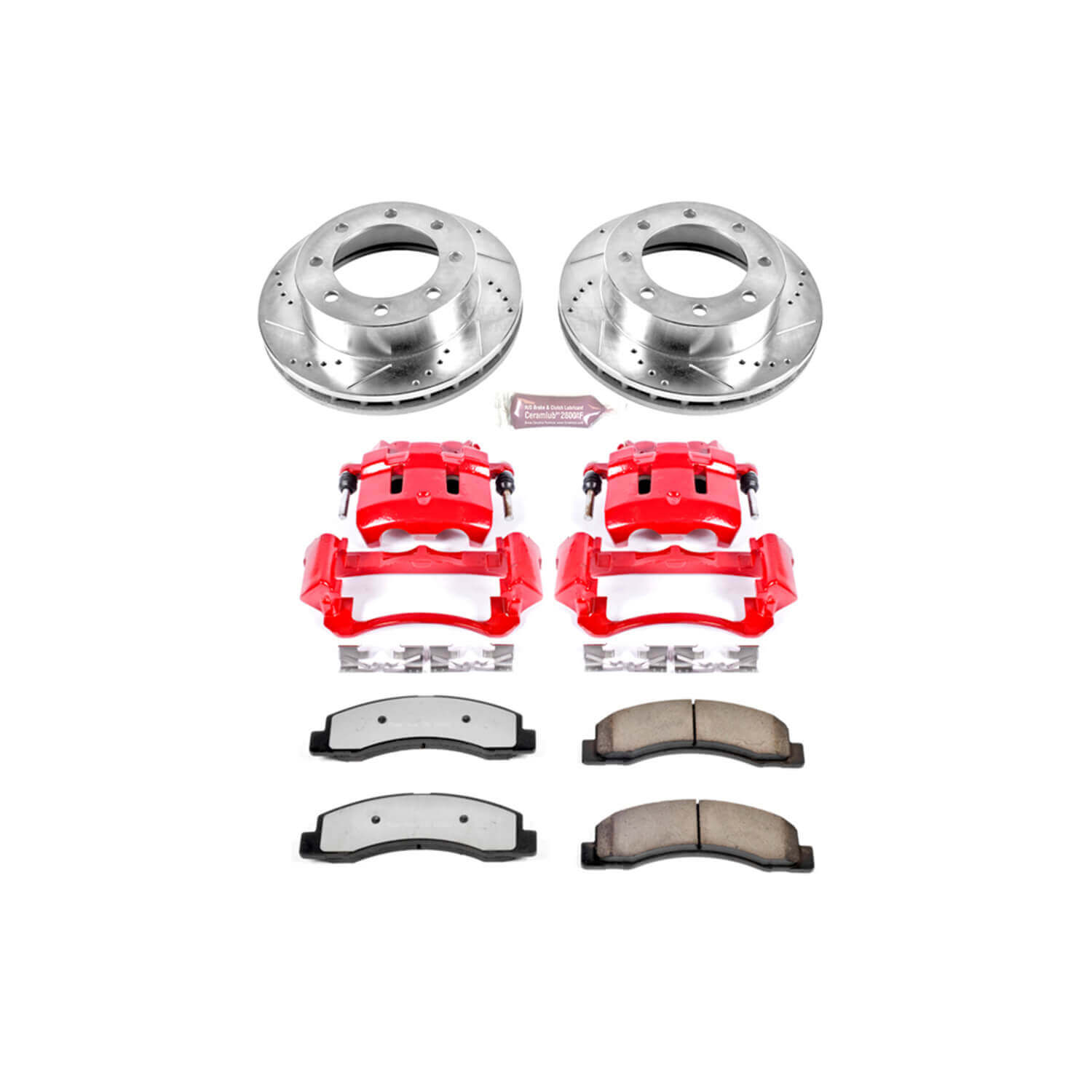 Power Stop KC1885-36 Z36 Extreme Performance Truck And Tow 1-Click Brake Kit With Calipers (Front) for 1999 Ford F-250 Super Duty 4 product image