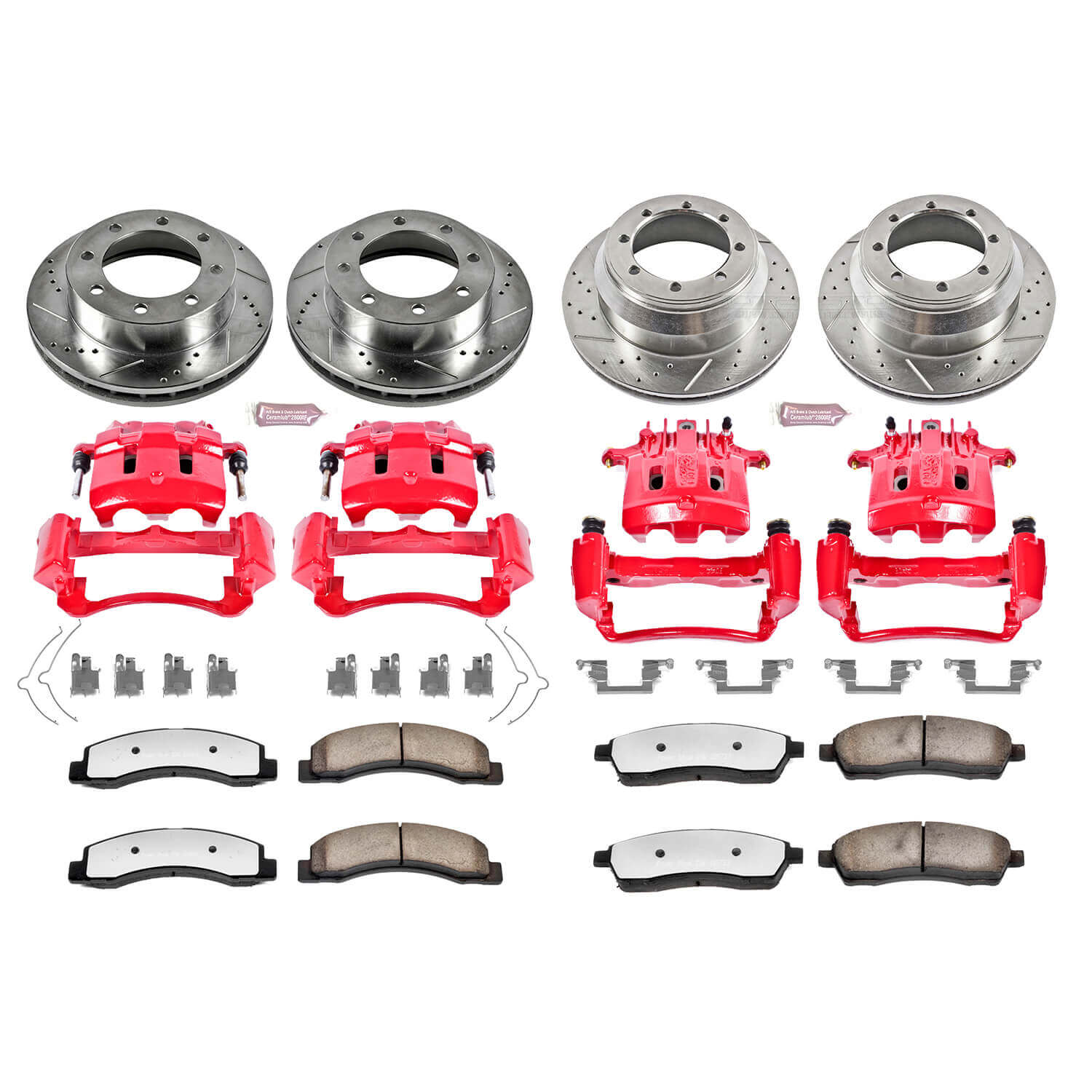 Power Stop KC1886-36 Z36 Extreme Performance Truck And Tow 1-Click Brake Kit With Calipers (Front And Rear) for 1999 Ford F-350 Super Duty 4 product image
