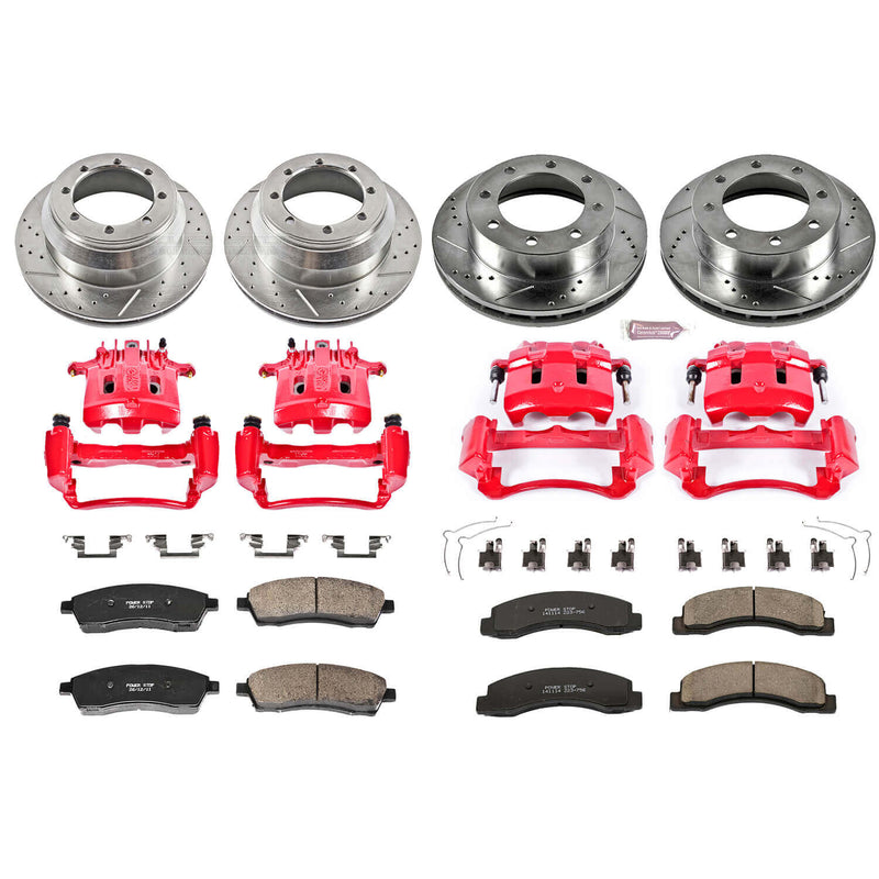 Power Stop KC1886 Z23 Evolution Sport Performance 1-Click Brake Kit With Calipers (Front And Rear) for 1999 Ford F-350 Super Duty 4 product image