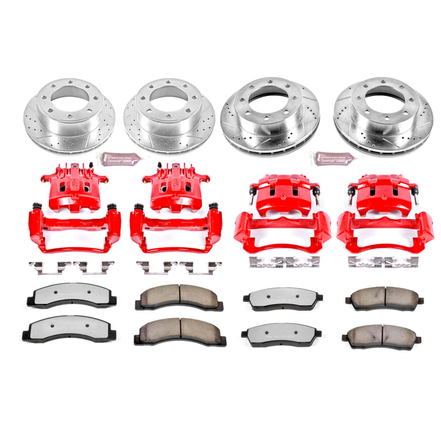 Power Stop KC1887-36 Z36 Extreme Performance Truck And Tow 1-Click Brake Kit With Calipers (Front And Rear) for 1999 Ford F-250 Super Duty 4 product image