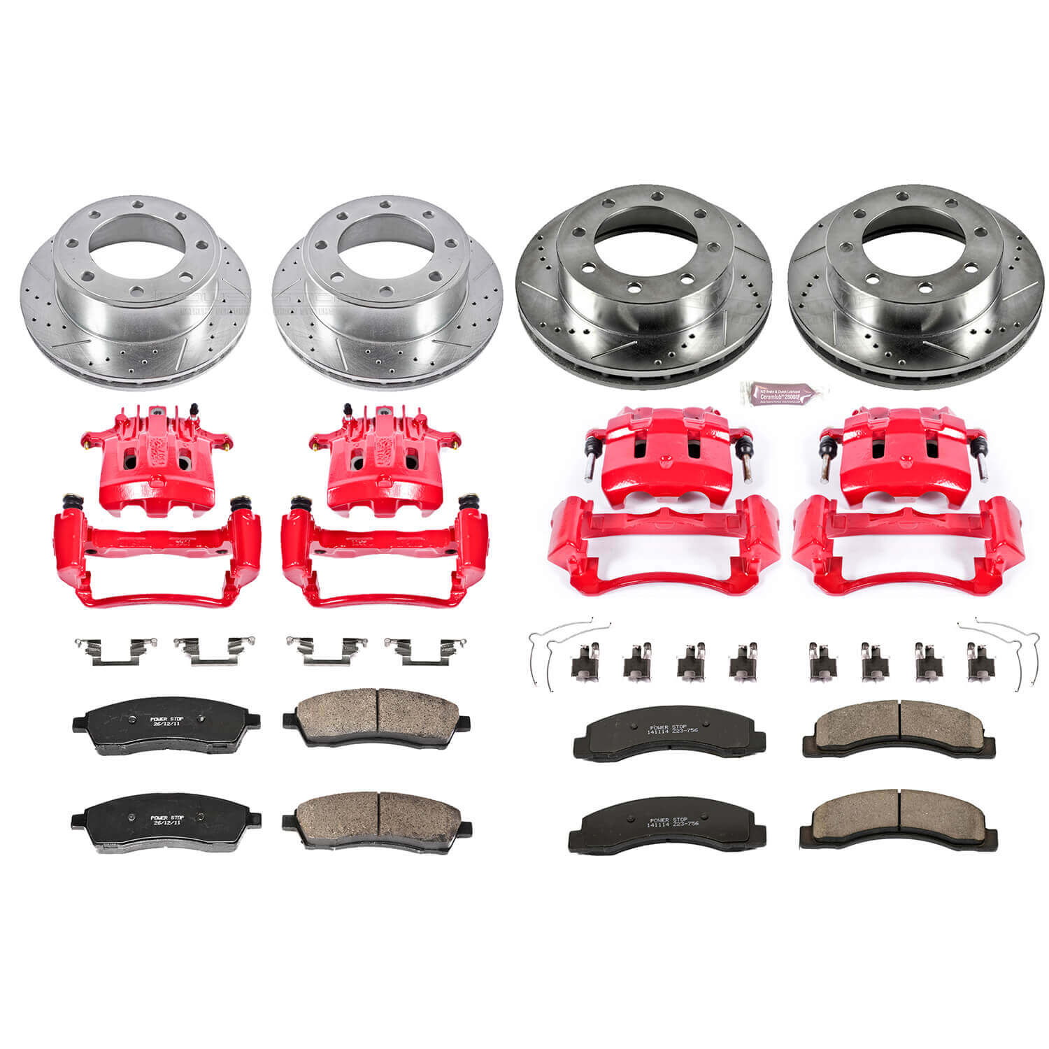 Power Stop KC1887 Z23 Evolution Sport Performance 1-Click Brake Kit With Calipers (Front And Rear) for 1999 Ford F-250 Super Duty 4 product image