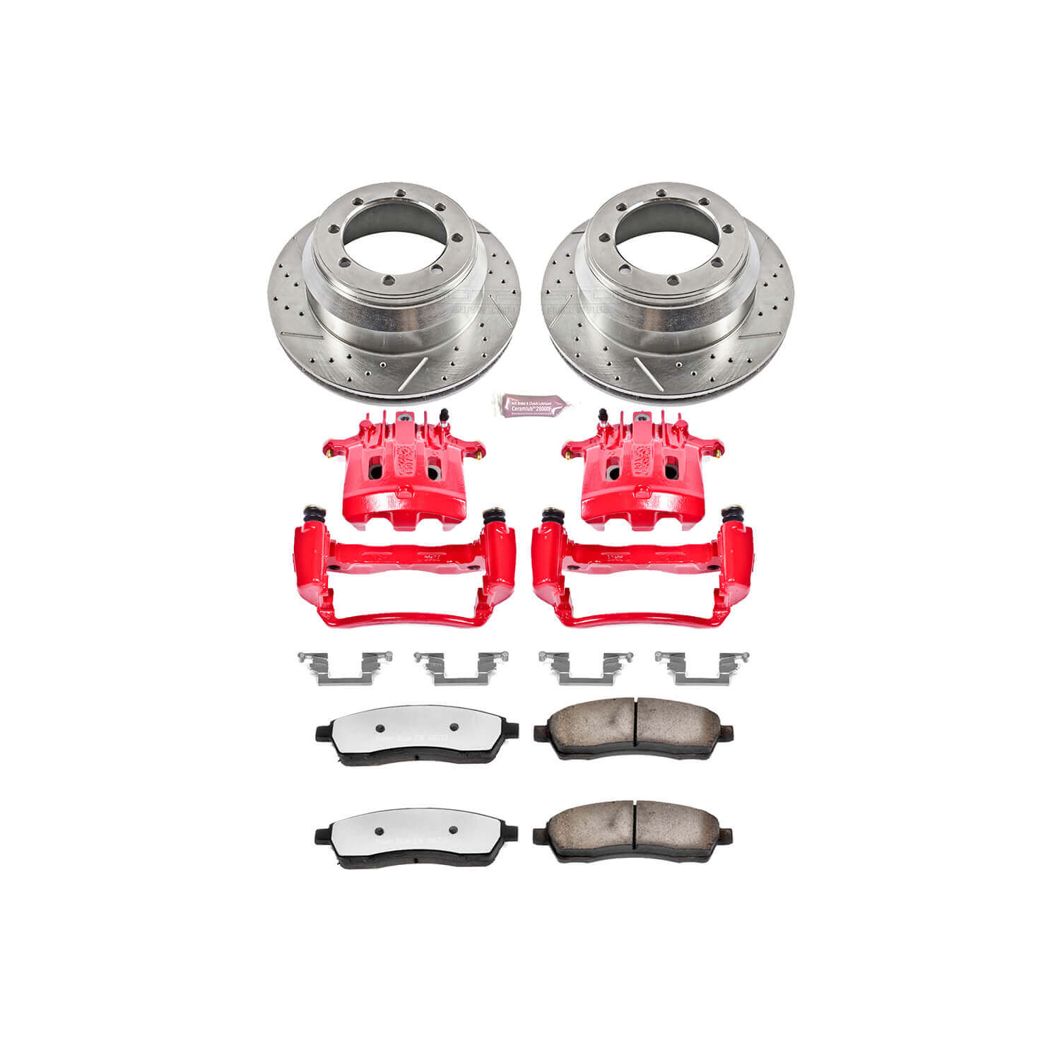 Power Stop KC1889-36 Z36 Extreme Performance Truck And Tow 1-Click Brake Kit With Calipers (Rear) for 1999-2000 Ford F-350 Super Duty product image