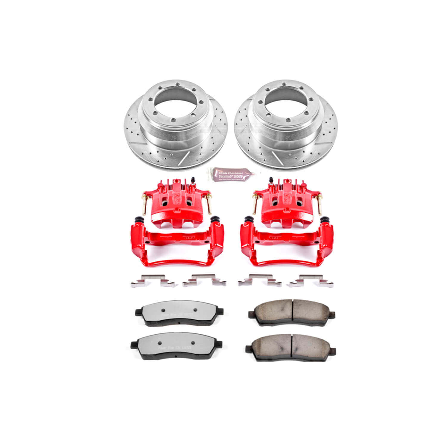 Power Stop KC1889A-36 Z36 Extreme Performance Truck And Tow 1-Click Brake Kit With Calipers (Rear) for 2000-2004 Ford F-350 Super Duty product image