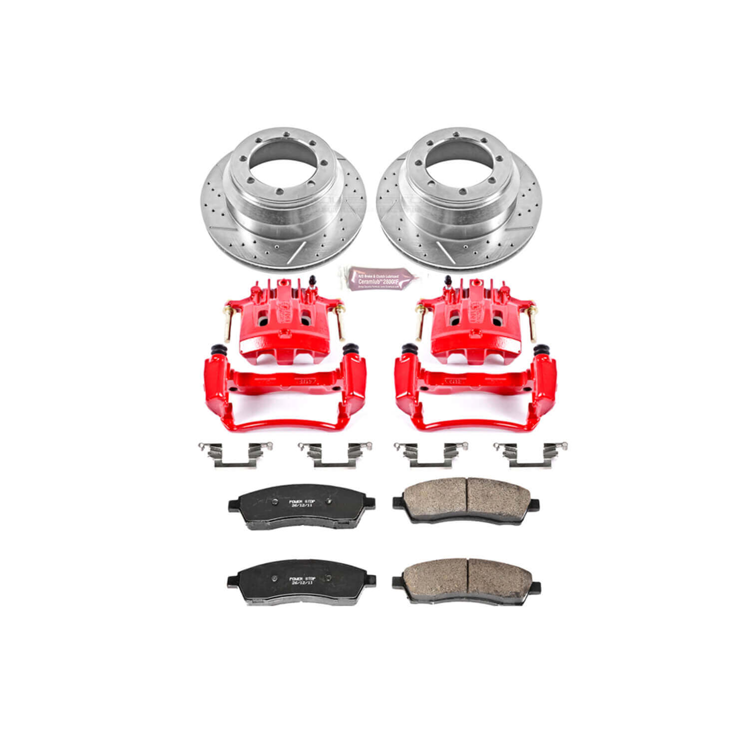 Power Stop KC1889A Z23 Evolution Sport Performance 1-Click Brake Kit With Calipers (Rear) for 2000-2004 Ford F-350 Super Duty product image