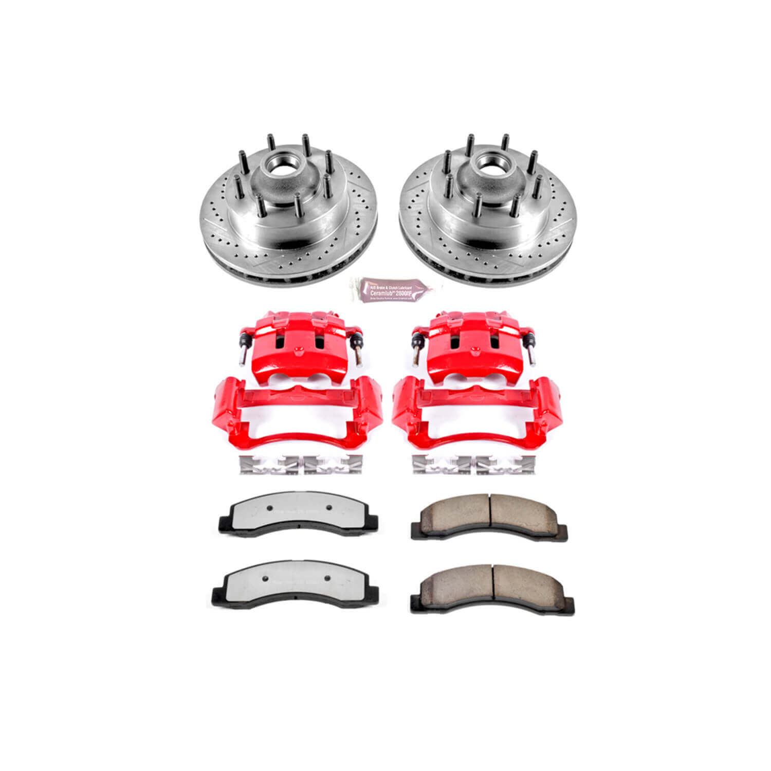 Power Stop KC1891-36 Z36 Extreme Performance Truck And Tow 1-Click Brake Kit With Calipers (Front) for 1999-2002 Ford F-250 Super Duty product image