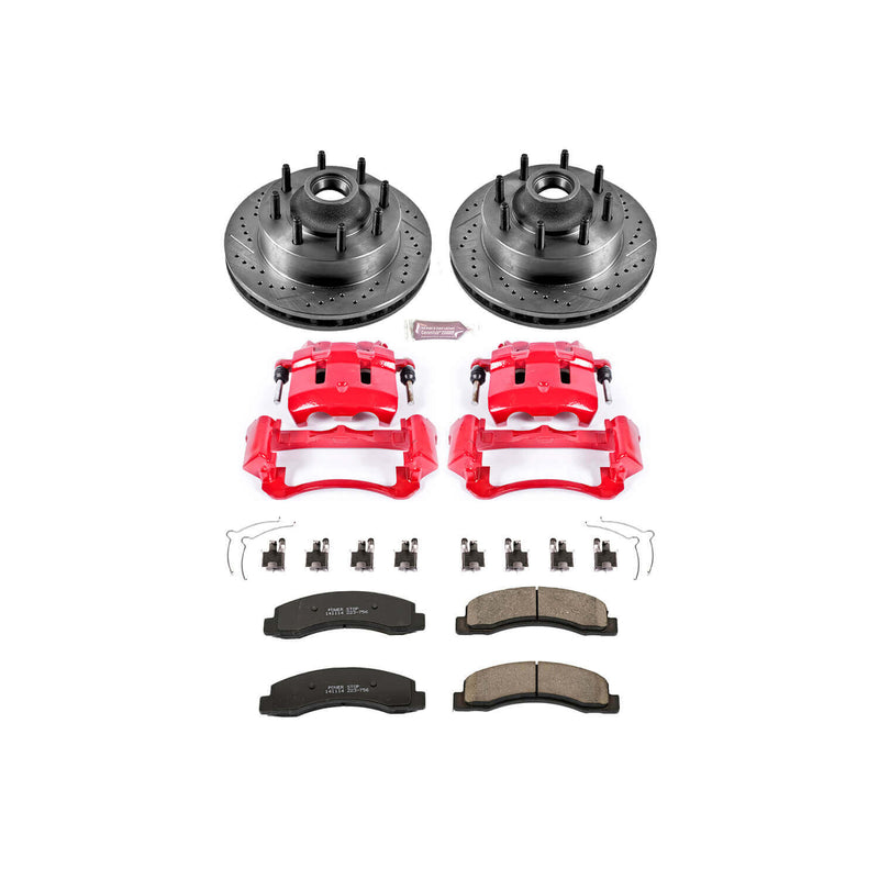 Power Stop KC1891 Z23 Evolution Sport Performance 1-Click Brake Kit With Calipers (Front) for 1999-2002 Ford F-250 Super Duty product image