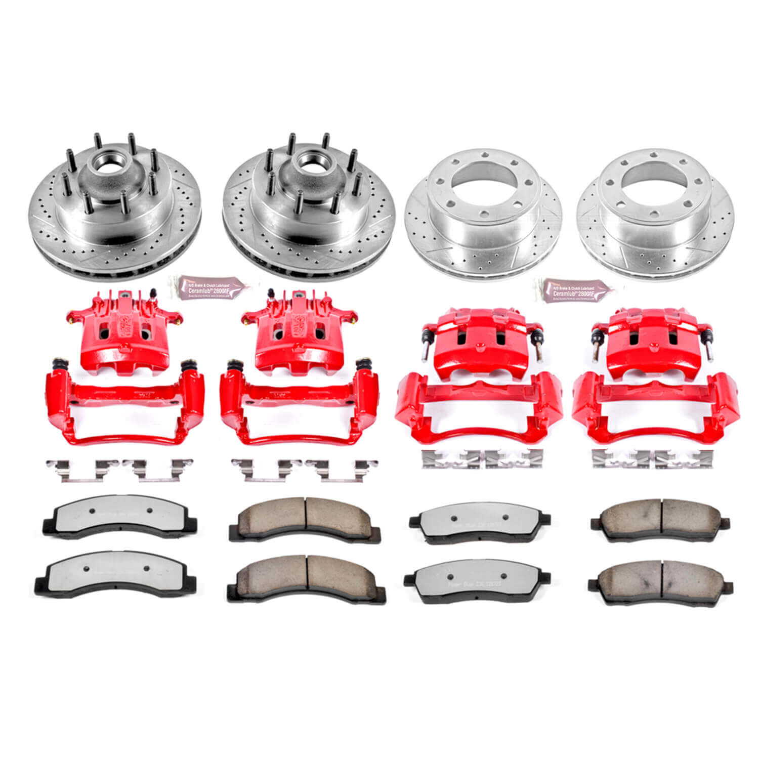 Power Stop KC1892-36 Z36 Extreme Performance Truck And Tow 1-Click Brake Kit With Calipers (Front And Rear) for 1999-2000 Ford F-250 Super Duty product image