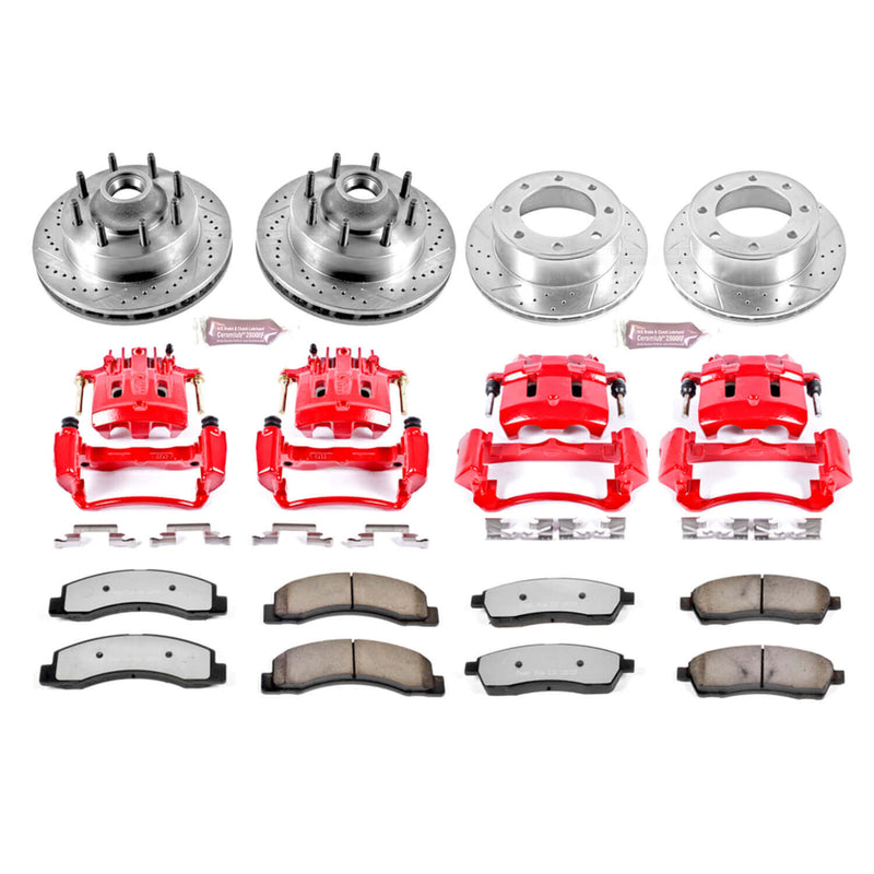 Power Stop KC1892A-36 Z36 Extreme Performance Truck And Tow 1-Click Brake Kit With Calipers (Front And Rear) for 2000-2002 Ford F-250 Super Duty product image