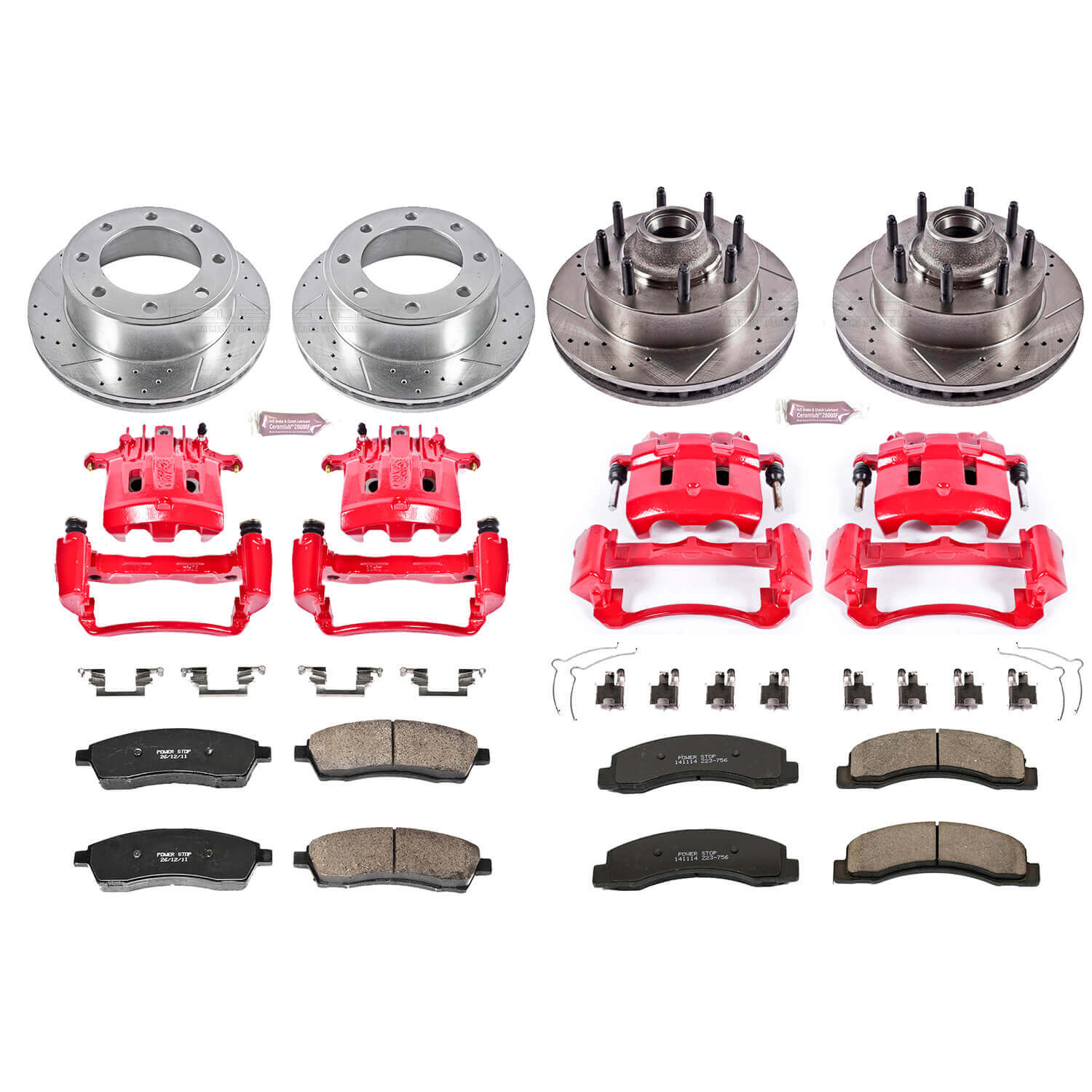 Power Stop KC1894 Z23 Evolution Sport Performance 1-Click Brake Kit With Calipers (Front And Rear) for 1999-2000 Ford Excursion product image