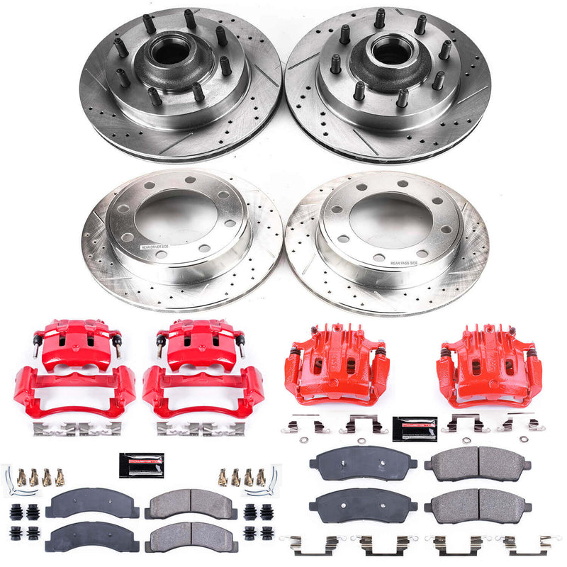 Power Stop KC1894A Z23 Evolution Sport Performance 1-Click Brake Kit With Calipers (Front And Rear) for 2000-2002 Ford Excursion product image