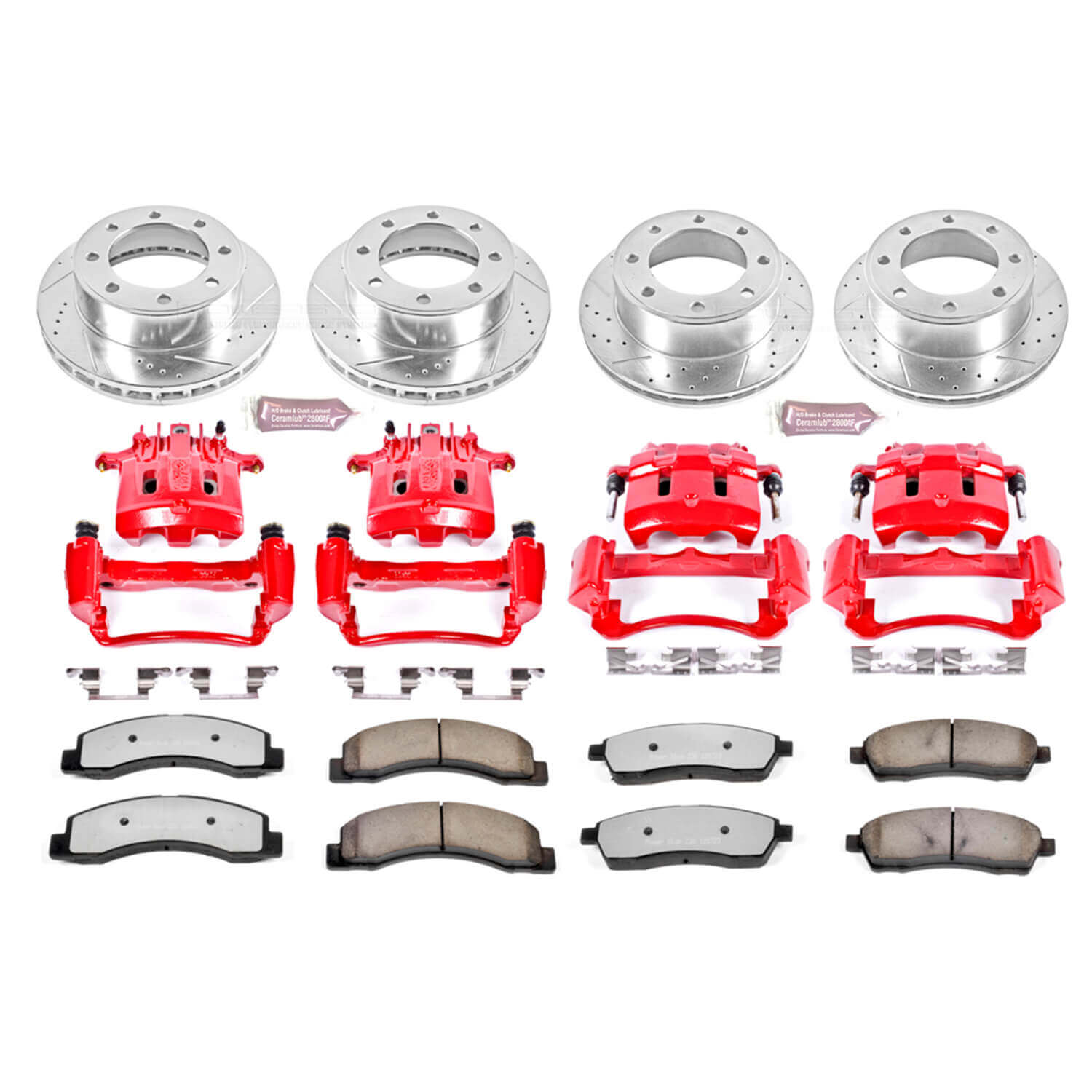 Power Stop KC1906-36 Z36 Extreme Performance Truck And Tow 1-Click Brake Kit With Calipers (Front And Rear) for 1999-2000 Ford Excursion 4 product image