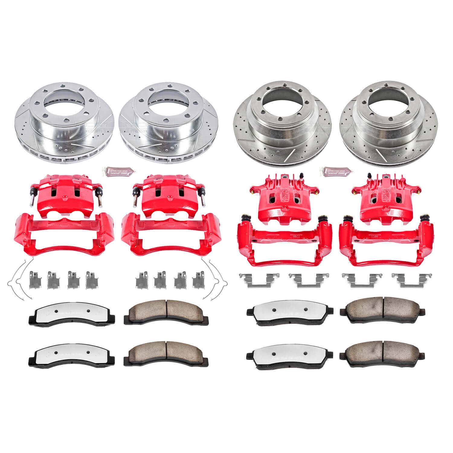 Power Stop KC1907-36 Z36 Extreme Performance Truck And Tow 1-Click Brake Kit With Calipers (Front And Rear) for 1999-2000 Ford F-350 Super Duty 4 product image