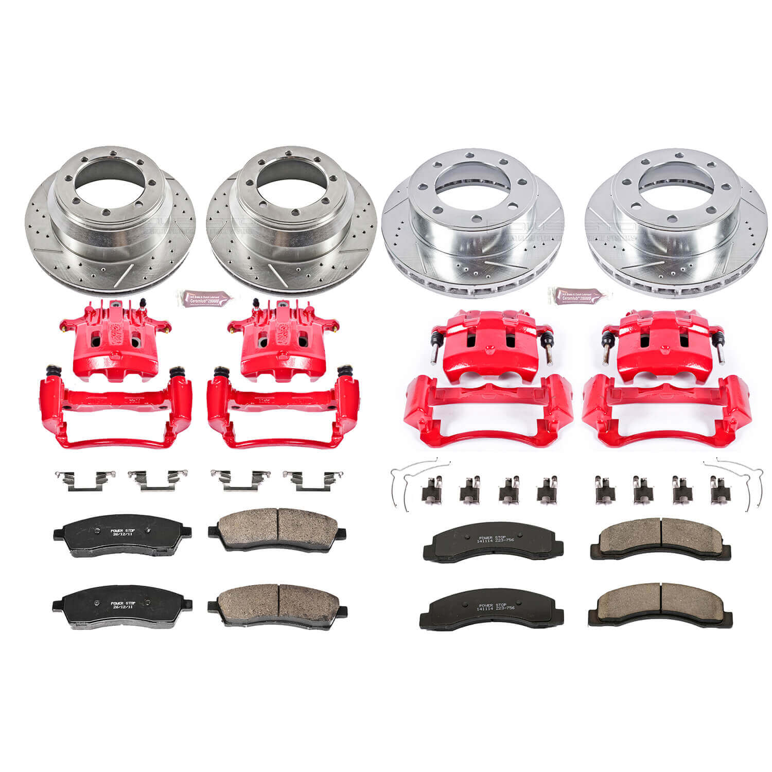 Power Stop KC1907 Z23 Evolution Sport Performance 1-Click Brake Kit With Calipers (Front And Rear) for 1999-2000 Ford F-350 Super Duty 4 product image