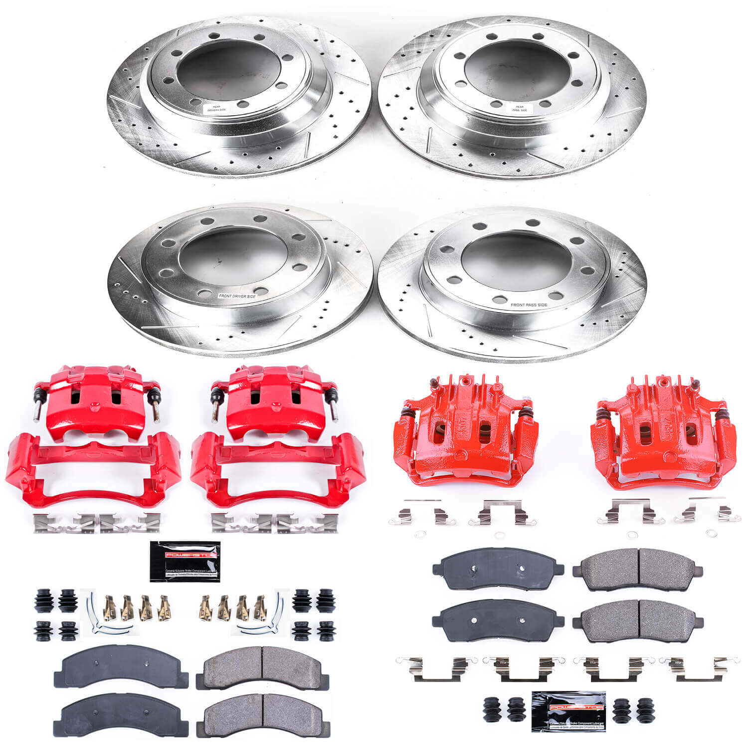 Power Stop KC1907A Z23 Evolution Sport Performance 1-Click Brake Kit With Calipers (Front And Rear) for 2000-2004 Ford F-350 Super Duty 4 product image