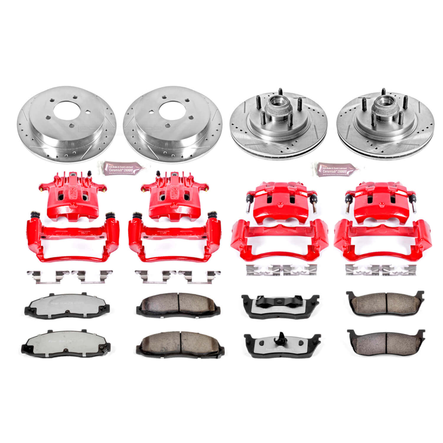 Power Stop KC1915-36 Z36 Extreme Performance Truck And Tow 1-Click Brake Kit With Calipers (Front And Rear) for 2000-2004 Ford F-150 product image