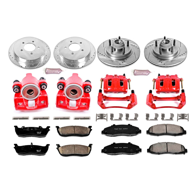 Power Stop KC1915 Z23 Evolution Sport Performance 1-Click Brake Kit With Calipers (Front And Rear) for 2000-2004 Ford F-150 product image