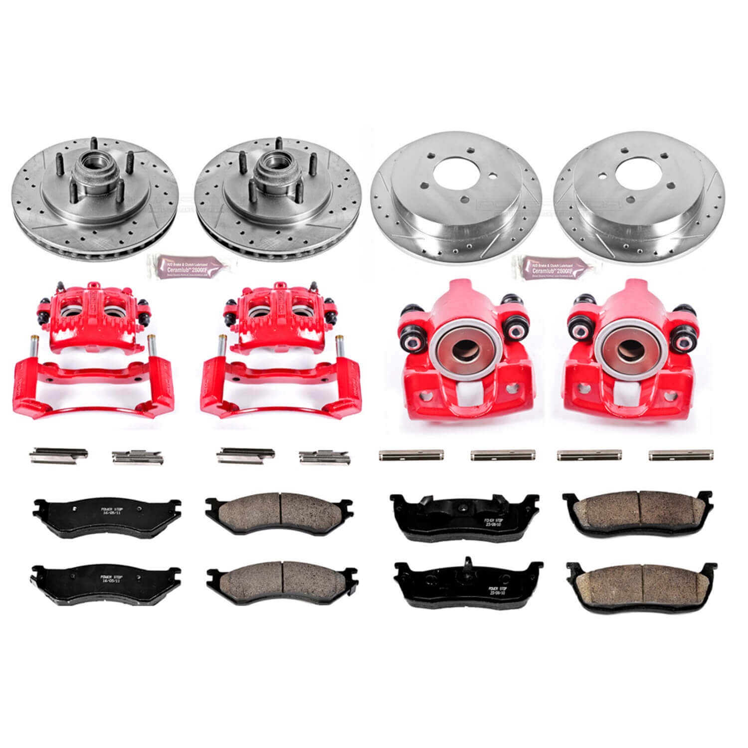 Power Stop KC1919 Z23 Evolution Sport Performance 1-Click Brake Kit With Calipers (Front And Rear) for 2000-2004 Ford Expedition - product image