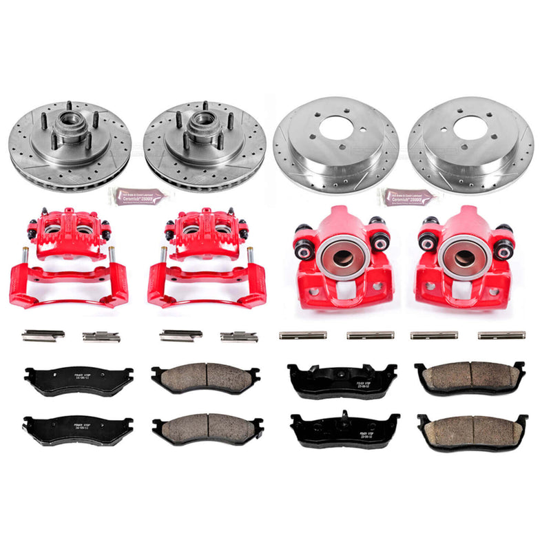 Power Stop KC1919 Z23 Evolution Sport Performance 1-Click Brake Kit With Calipers (Front And Rear) for 2000-2004 Ford Expedition - product image