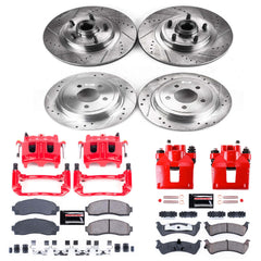 Power Stop KC1921 Z23 Evolution Sport Performance 1-Click Drilled And Slotted Front And Rear Brake Kit With Calipers for 2003 Ford Explorer Sport product image