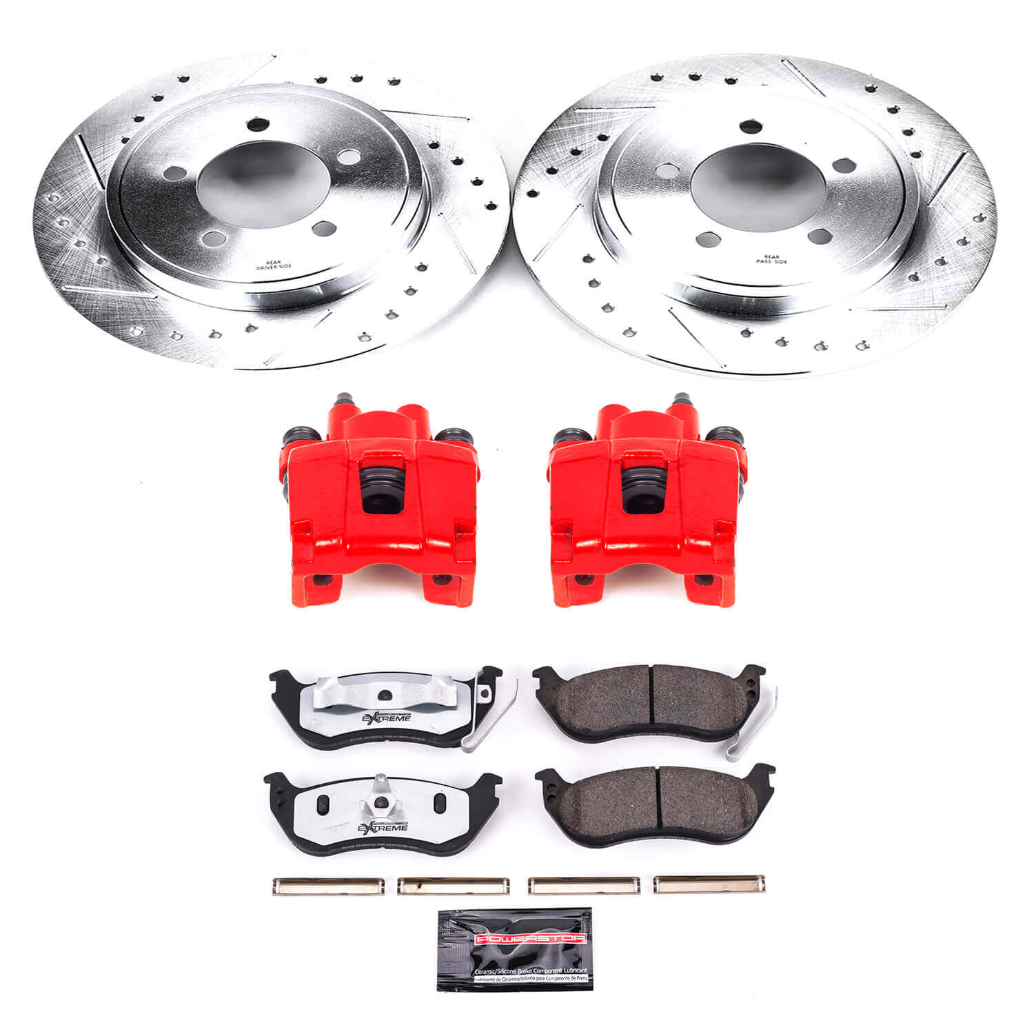 Power Stop KC1929-36 Z36 Extreme Performance Truck And Tow 1-Click Rear Brake Kit With Calipers for 2006-2010 Ford Explorer product image