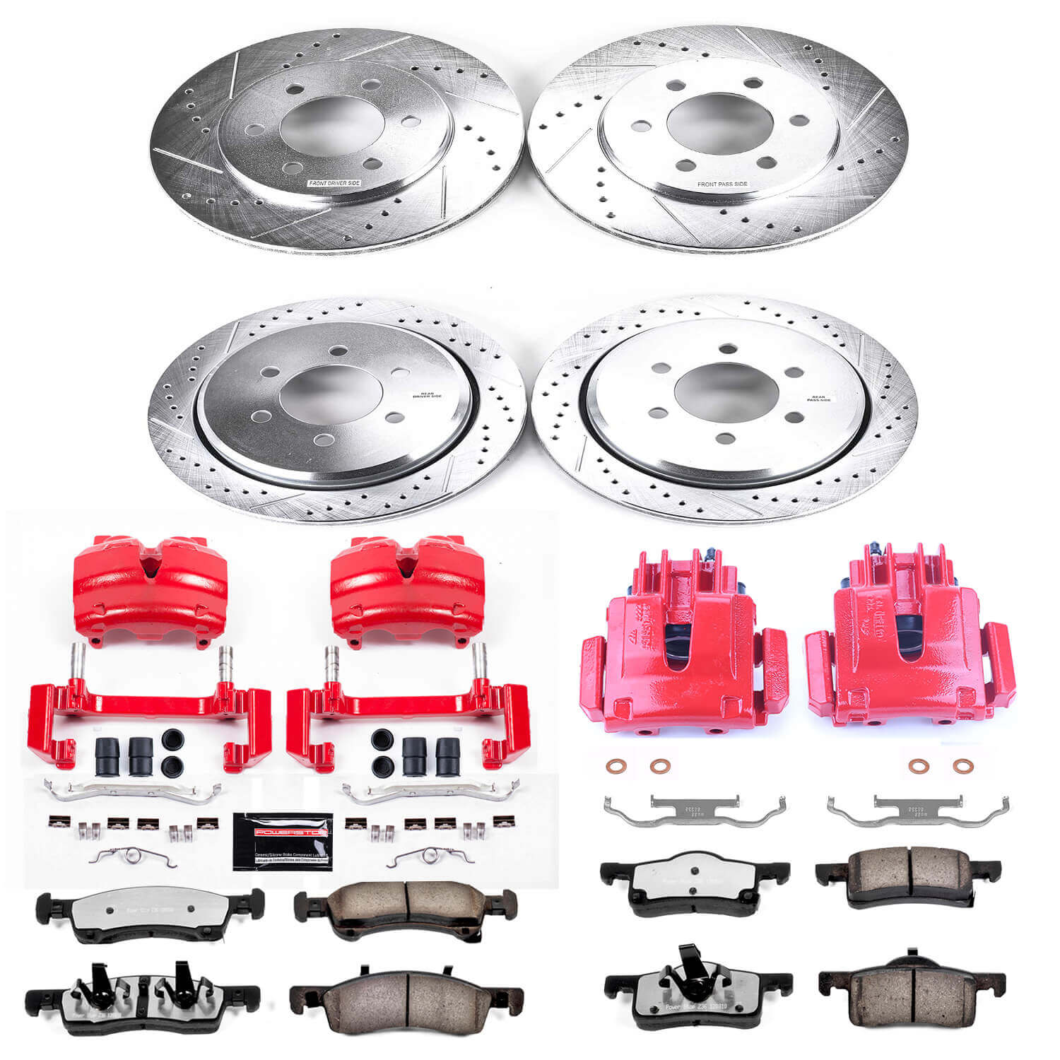 Power Stop KC1934-36 Z36 Extreme Performance Truck And Tow 1-Click Front And Rear Brake Kit With Calipers for 2002-2006 Ford Expedition 4 product image