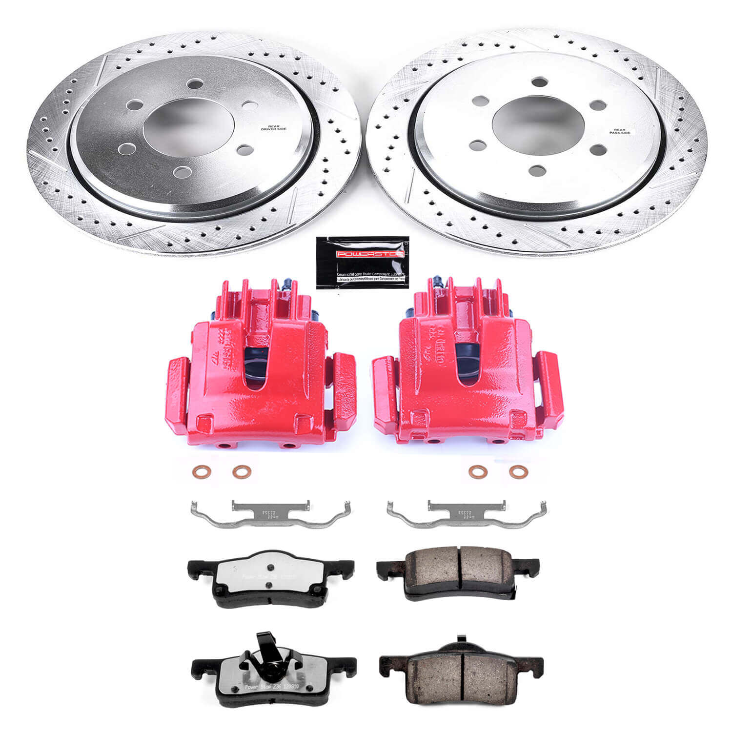Power Stop KC1935-36 Z36 Extreme Performance Truck And Tow 1-Click Rear Brake Kit With Calipers for 2002-2006 Ford Expedition product image