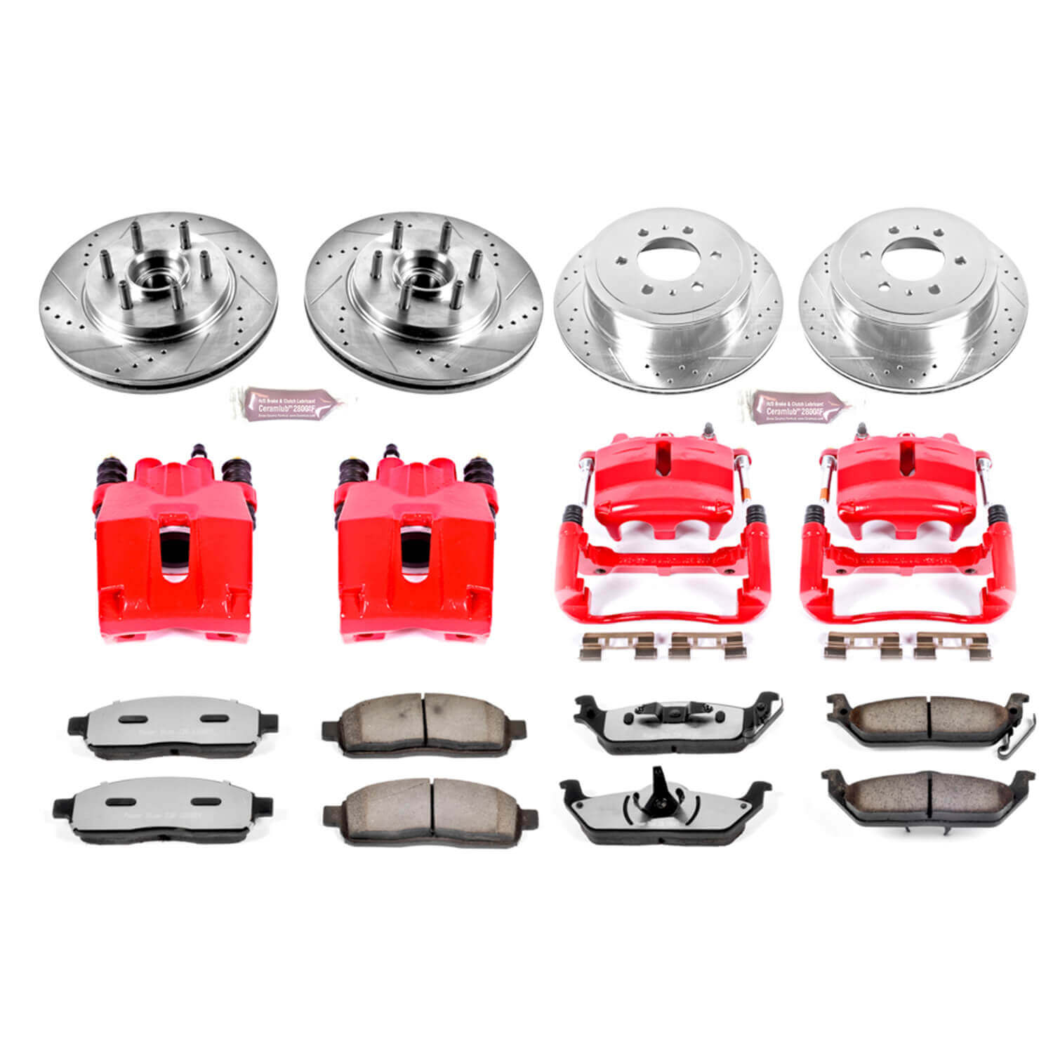 Power Stop KC1940-36 Z36 Extreme Performance Truck And Tow 1-Click Brake Kit With Calipers (Front And Rear) for 2004 Ford F-150 product image