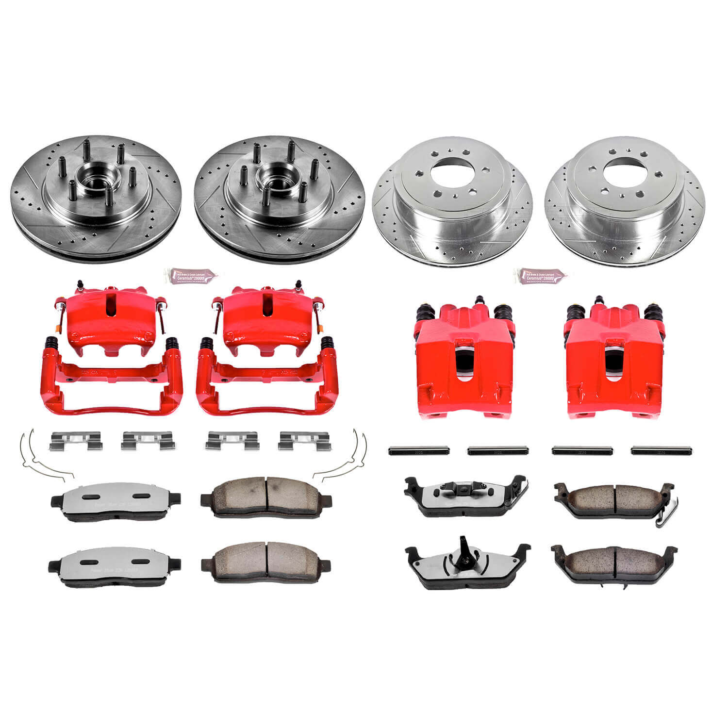 Power Stop KC1940A-36 Z36 Extreme Performance Truck And Tow 1-Click Brake Kit With Calipers (Front And Rear) for 2005-2008 Ford F-150 product image