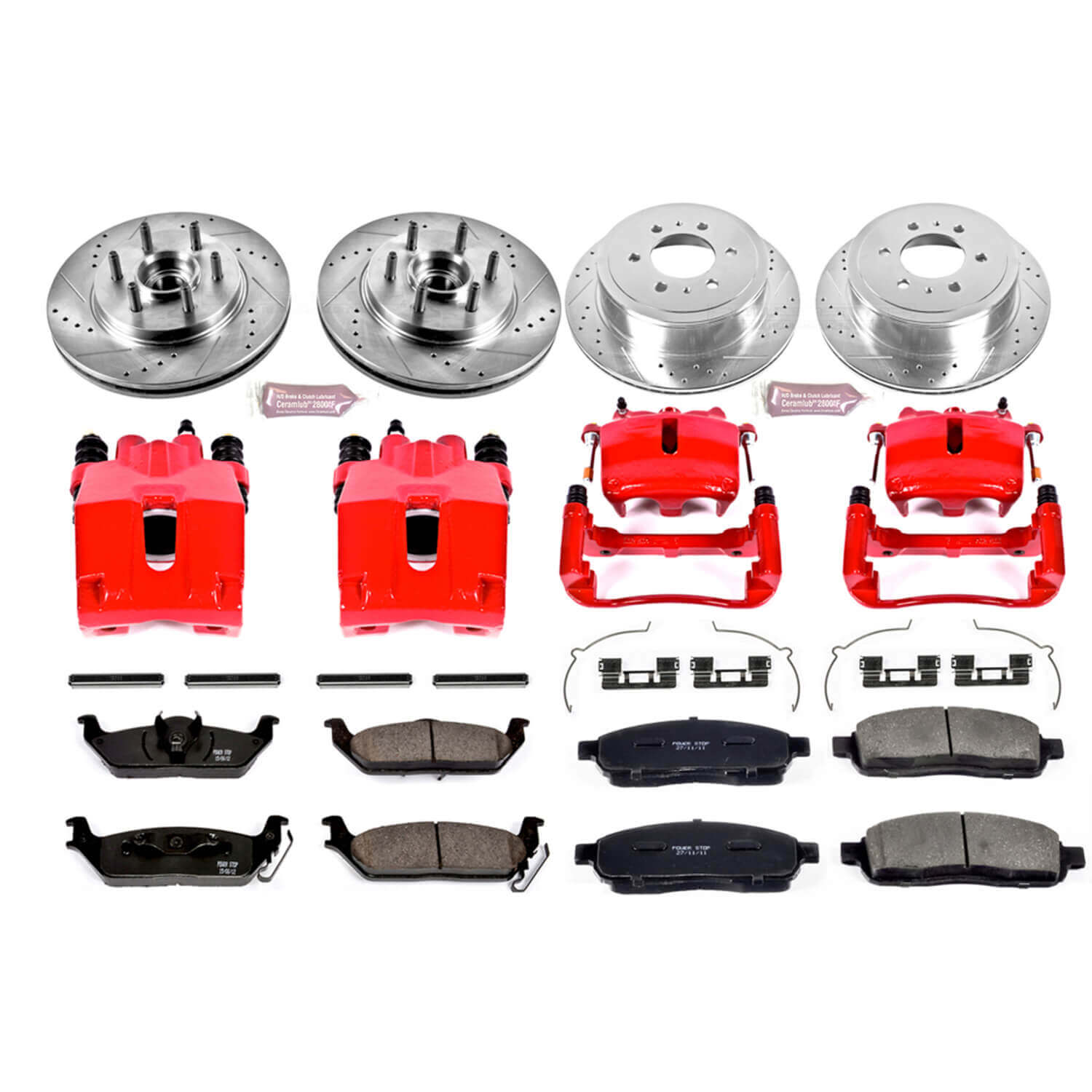 Power Stop KC1940A Z23 Evolution Sport Performance 1-Click Brake Kit With Calipers (Front And Rear) for 2005-2008 Ford F-150 product image