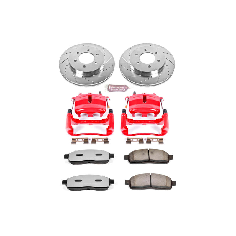 Power Stop KC1943-36 Z36 Extreme Performance Truck And Tow 1-Click Brake Kit With Calipers (Front) for 2004 Ford F-150 4 product image