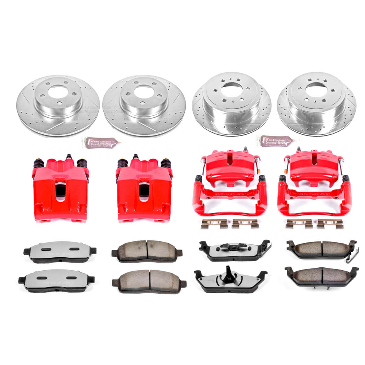 Power Stop KC1944-36 Z36 Extreme Performance Truck And Tow 1-Click Brake Kit With Calipers (Front And Rear) for 2004 Ford F-150 4 product image