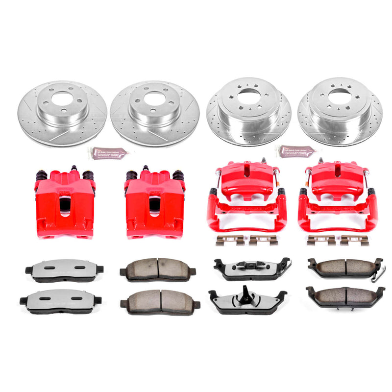 Power Stop KC1944-36 Z36 Extreme Performance Truck And Tow 1-Click Brake Kit With Calipers (Front And Rear) for 2004 Ford F-150 4 product image