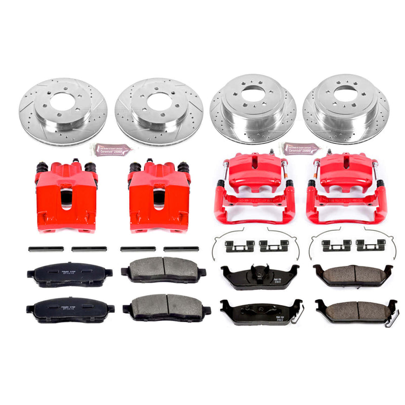 Power Stop KC1944 Z23 Evolution Sport Performance 1-Click Brake Kit With Calipers (Front And Rear) for 2004 Ford F-150 4 product image