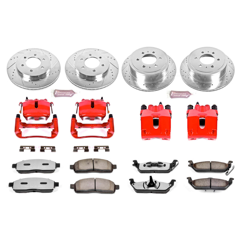 Power Stop KC1944A-36 Z36 Extreme Performance Truck And Tow 1-Click Brake Kit With Calipers (Front And Rear) for 2005-2008 Ford F-150 4 product image