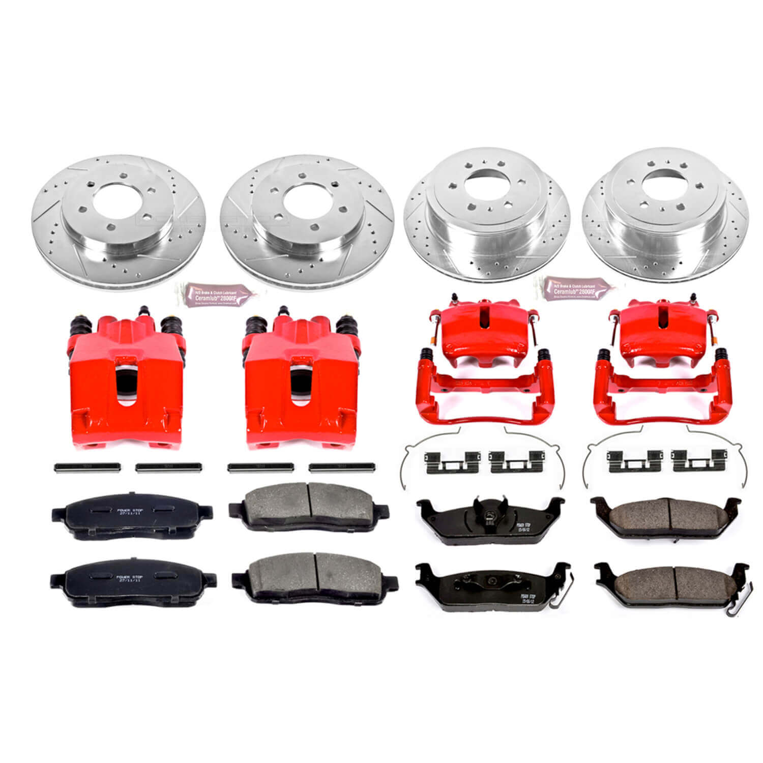 Power Stop KC1944A Z23 Evolution Sport Performance 1-Click Brake Kit With Calipers (Front And Rear) for 2005-2008 Ford F-150 4 product image