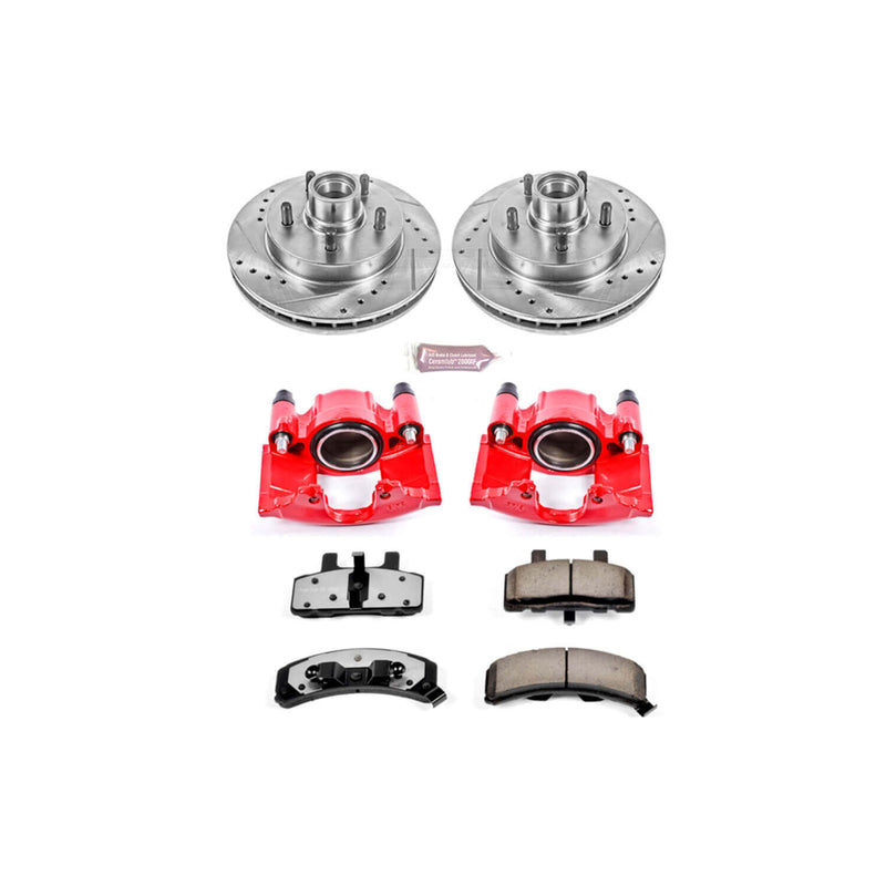 Power Stop KC1990-36 Z36 Extreme Performance Truck And Tow 1-Click Brake Kit With Calipers (Front) for 1992-2002 Chevrolet C1500 product image