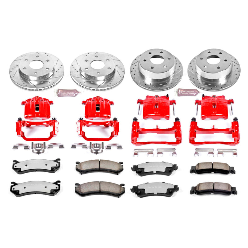 Power Stop KC2010A-36 Z36 Extreme Performance Truck And Tow 1-Click Brake Kit With Calipers (Front And Rear) for 1999-2005 Chevrolet Astro product image