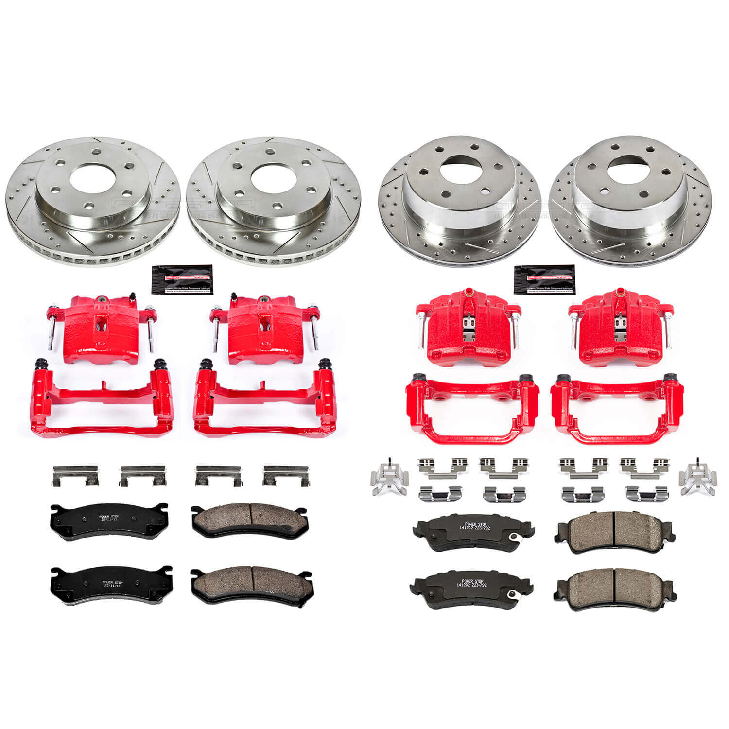 Power Stop KC2010A Z23 Evolution Sport Performance 1-Click Brake Kit With Calipers (Front And Rear) for 1999-2005 Chevrolet Astro product image