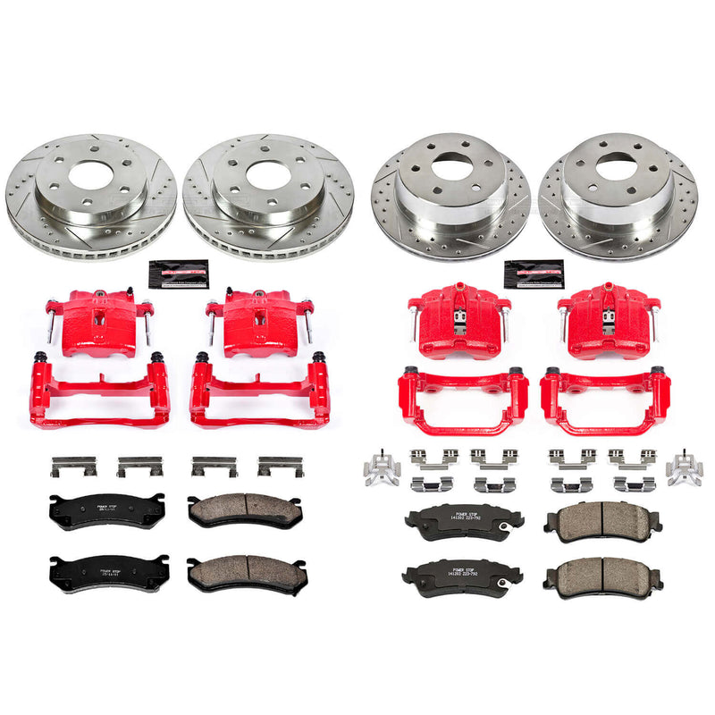 Power Stop KC2010A Z23 Evolution Sport Performance 1-Click Brake Kit With Calipers (Front And Rear) for 1999-2005 Chevrolet Astro product image