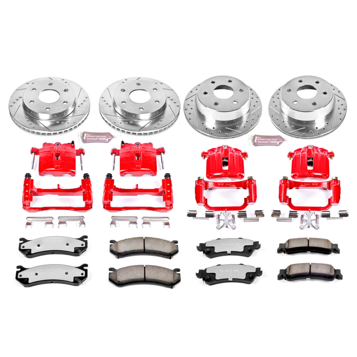 Power Stop KC2010B-36 Z36 Extreme Performance Truck And Tow 1-Click Brake Kit With Calipers (Front And Rear) for 2003-2007 Chevrolet Silverado 1500 product image