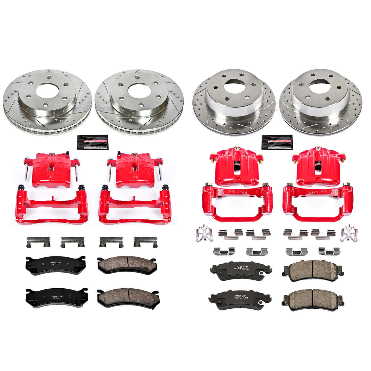 Power Stop KC2010B Z23 Evolution Sport Performance 1-Click Brake Kit With Calipers (Front And Rear) for 2003-2007 Chevrolet Silverado 1500 product image