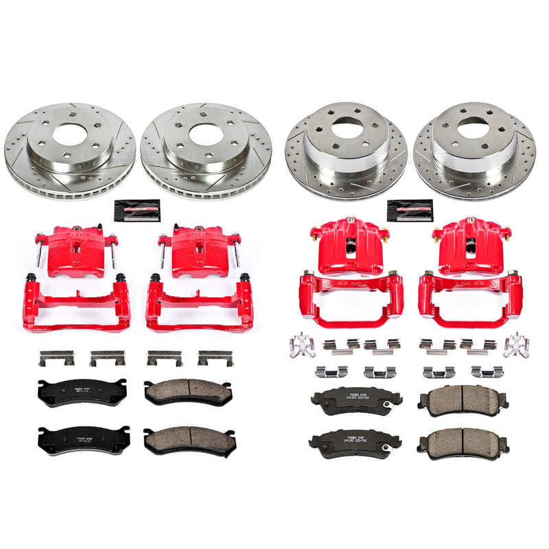 Power Stop KC2010B Z23 Evolution Sport Performance 1-Click Brake Kit With Calipers (Front And Rear) for 2003-2007 Chevrolet Silverado 1500 product image