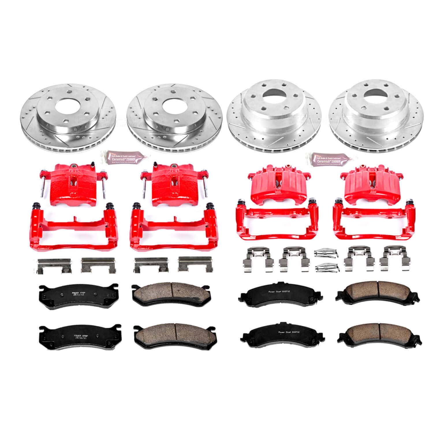 Power Stop KC2015 Z23 Evolution Sport Performance 1-Click Brake Kit With Calipers (Front And Rear) for 2000-2006 Cadillac Escalade product image