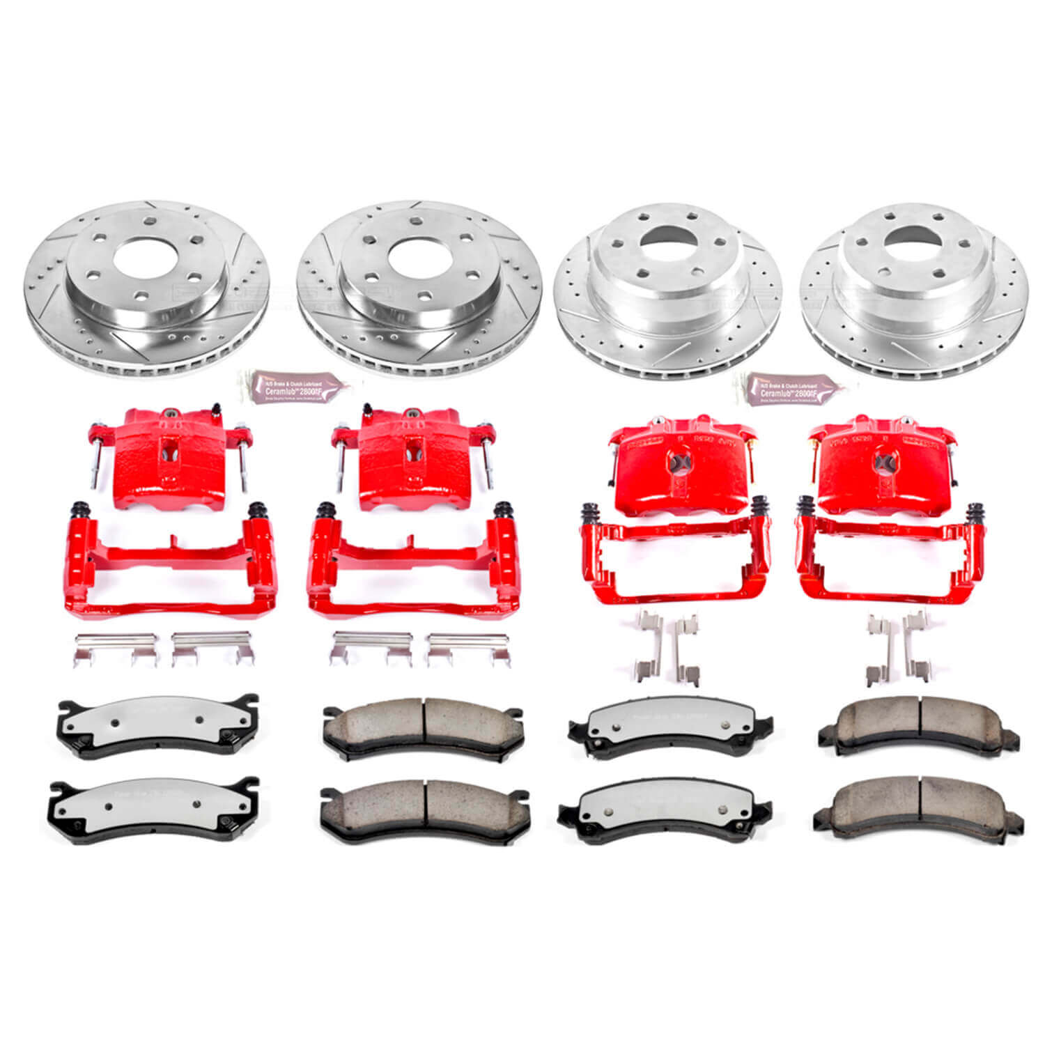 Power Stop KC2016-36 Z36 Extreme Performance Truck And Tow 1-Click Brake Kit With Calipers (Front And Rear) for 2002-2008 Cadillac Escalade product image