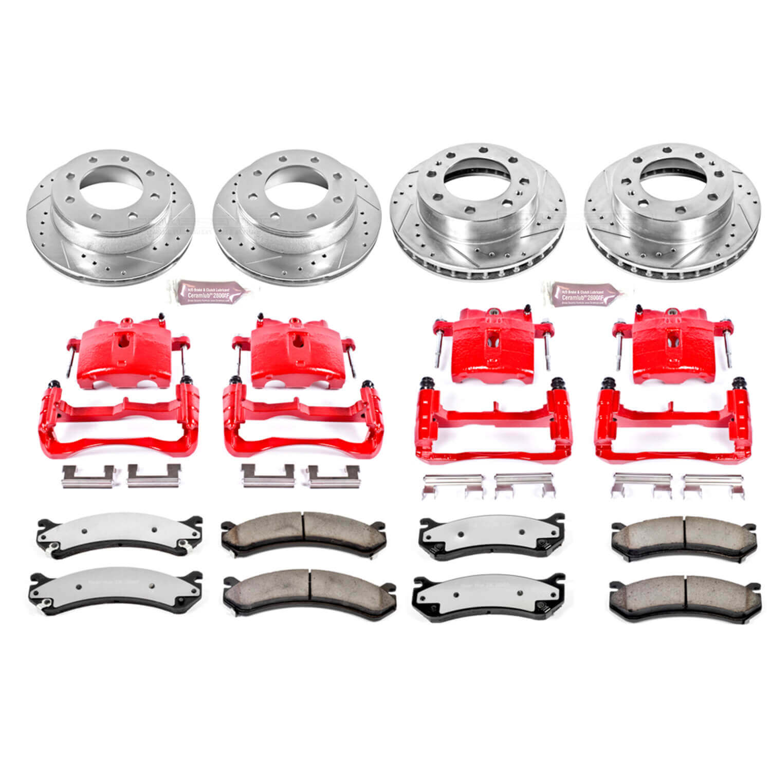 Power Stop KC2023A-36 Z36 Extreme Performance Truck And Tow 1-Click Brake Kit With Calipers (Front And Rear) for 1999-2009 Chevrolet Silverado 1500 Hd product image