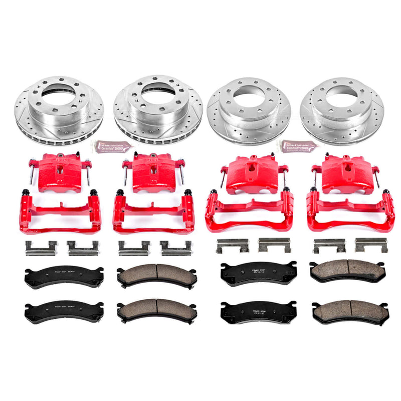 Power Stop KC2023A Z23 Evolution Sport Performance 1-Click Brake Kit With Calipers (Front And Rear) for 1999-2009 Chevrolet Silverado 1500 Hd product image